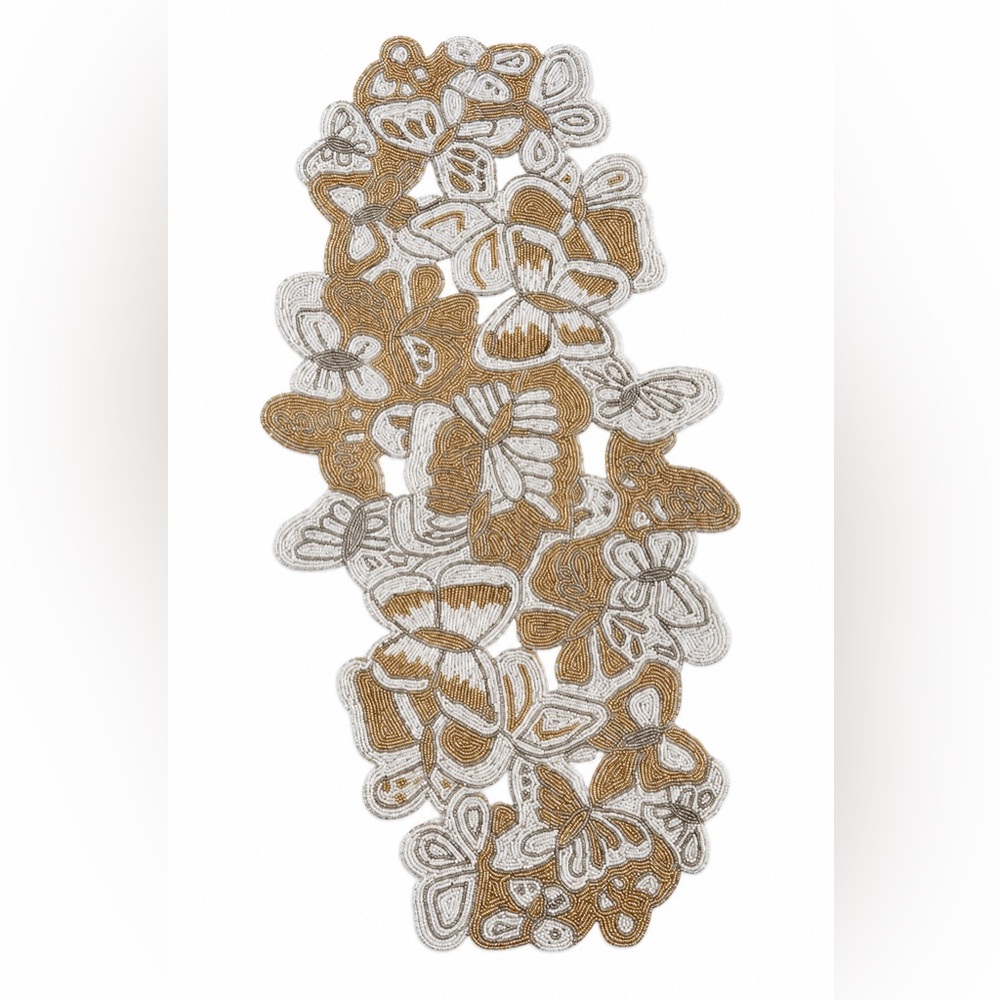 Kim Seybert Beaded Butterfly Table runner